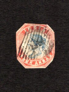 India 1854 Queen Victoria 4 Annas
