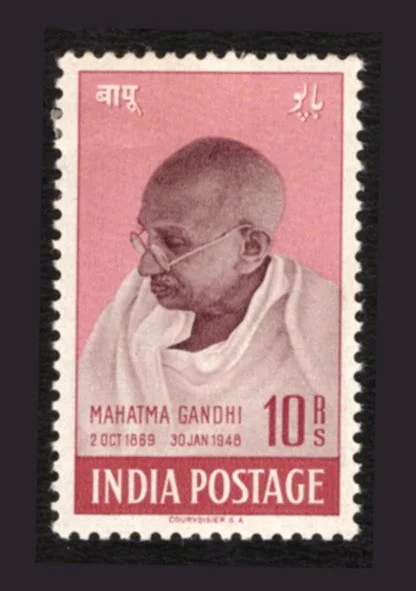 India 1948 Mahatma Gandhi (1869-1948) Mourning Issue One Rupee