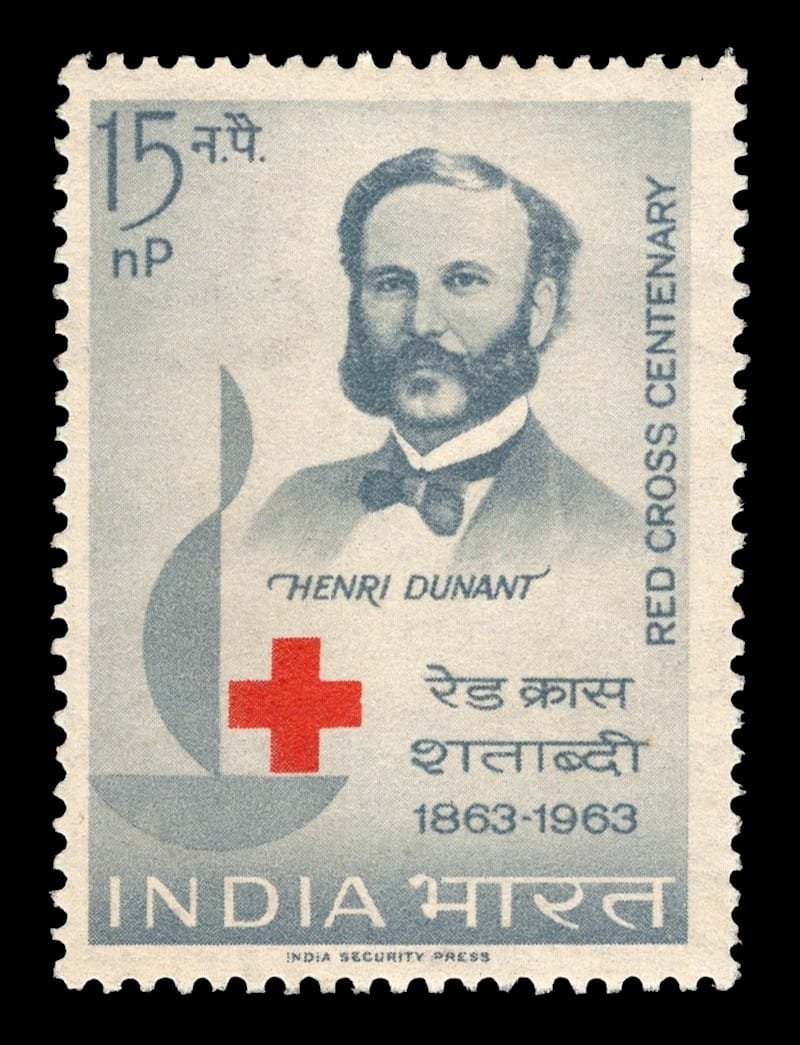 Henri Dunant (founder) and Red Cross Centenary